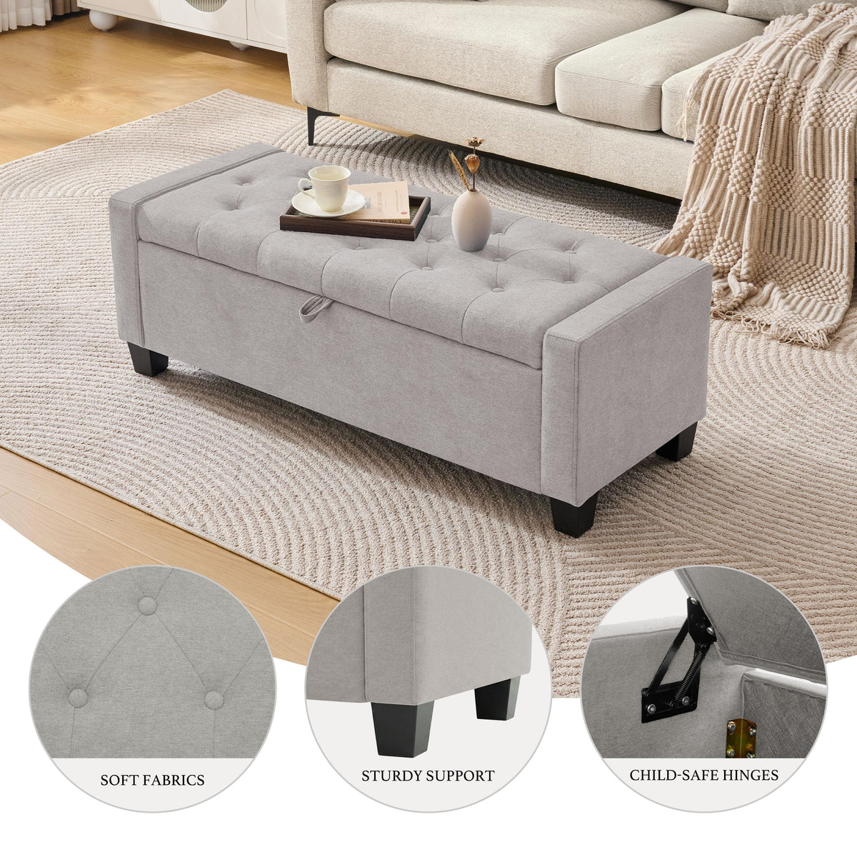 43" Ottoman with Storage