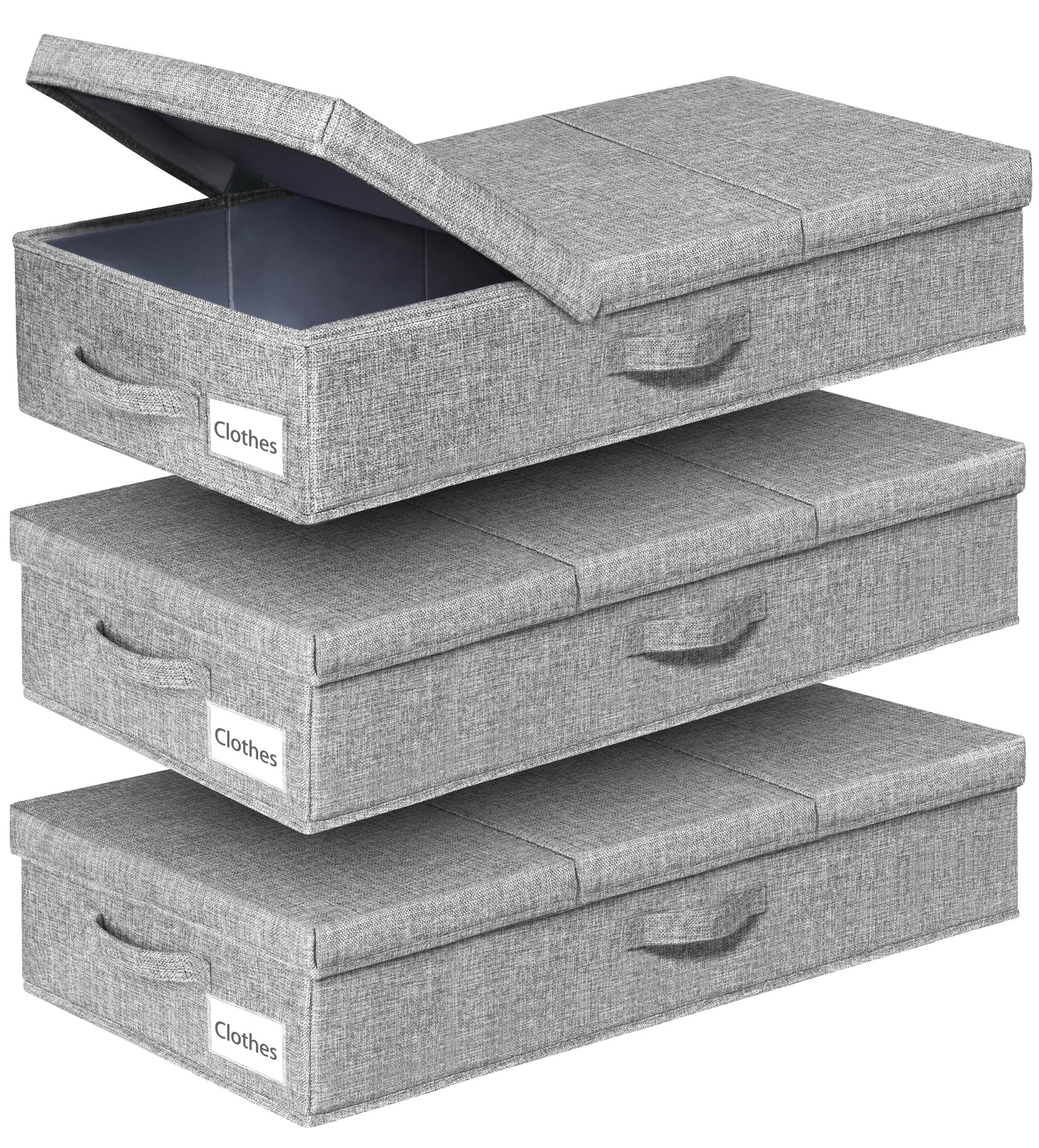 6 in Tall Under Bed Storage Containers with Firm Sides (3 Count)