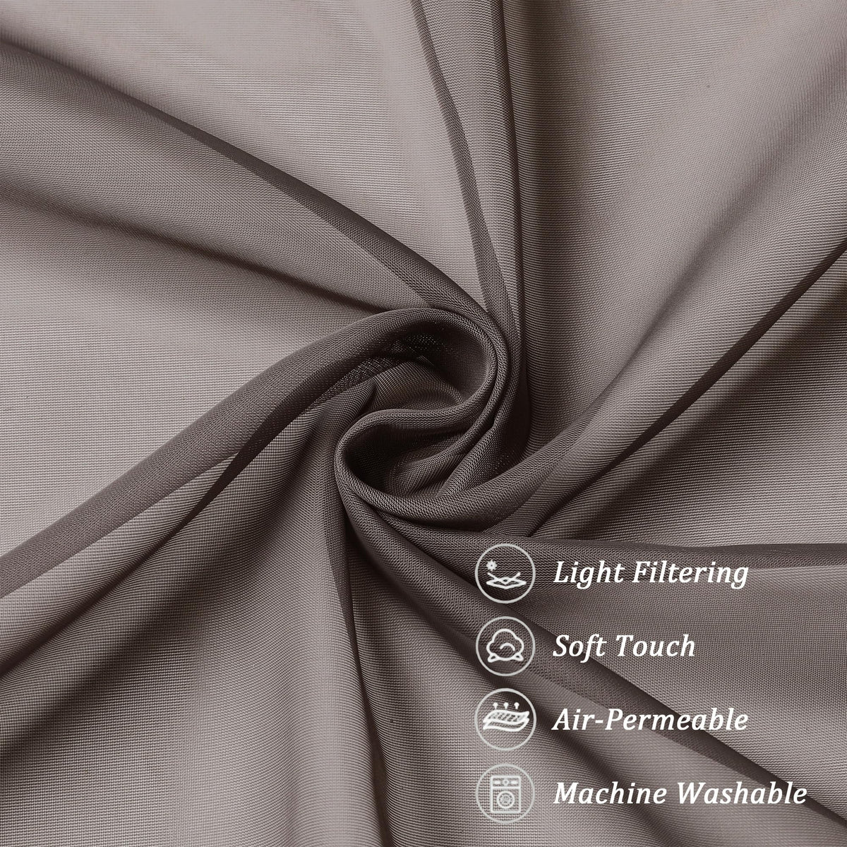 Sheer Curtains 36 inch Length 2 Panels (2 Count)