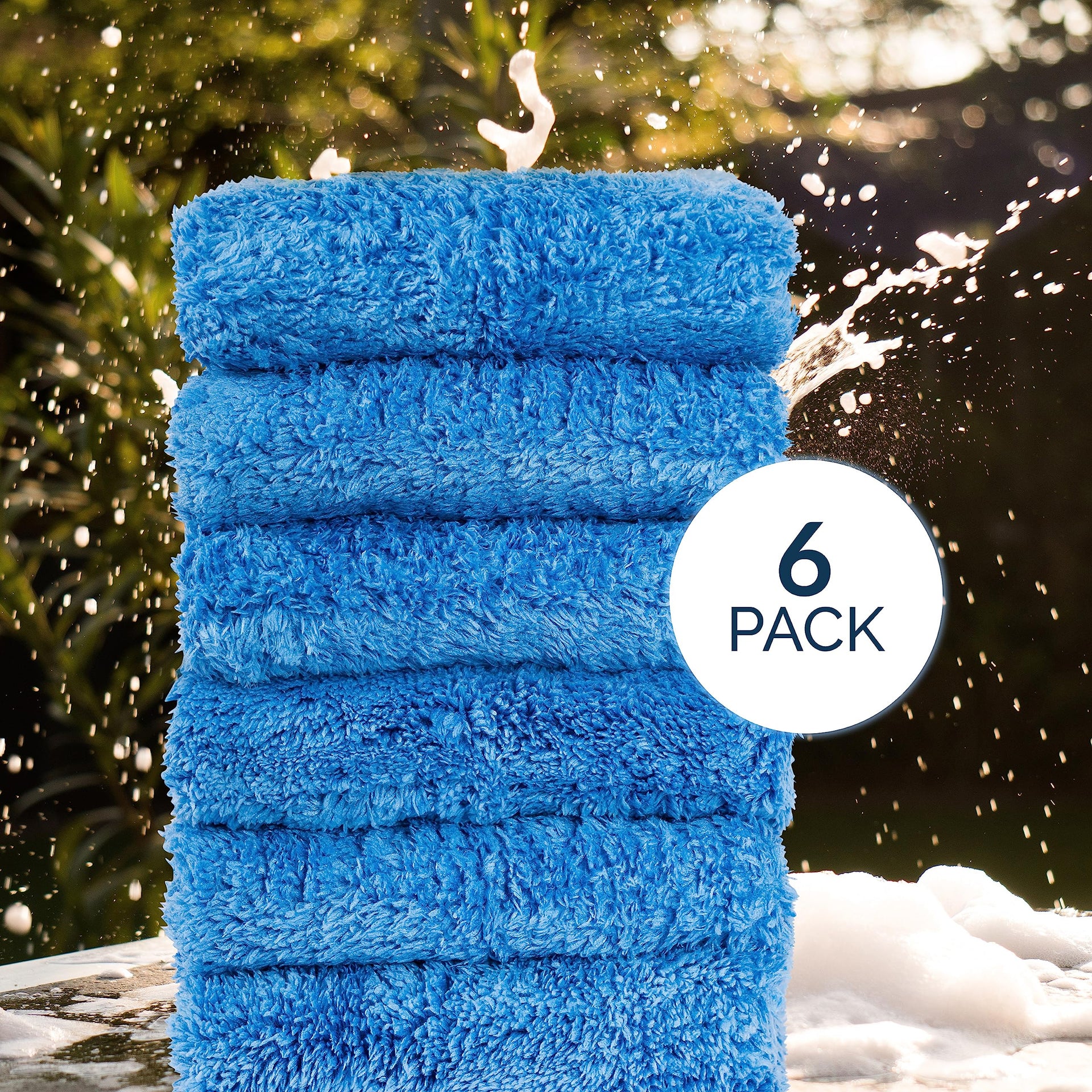 Chamois Cloth Microfiber Cleaning Cloth 6 Pack (6 Count)