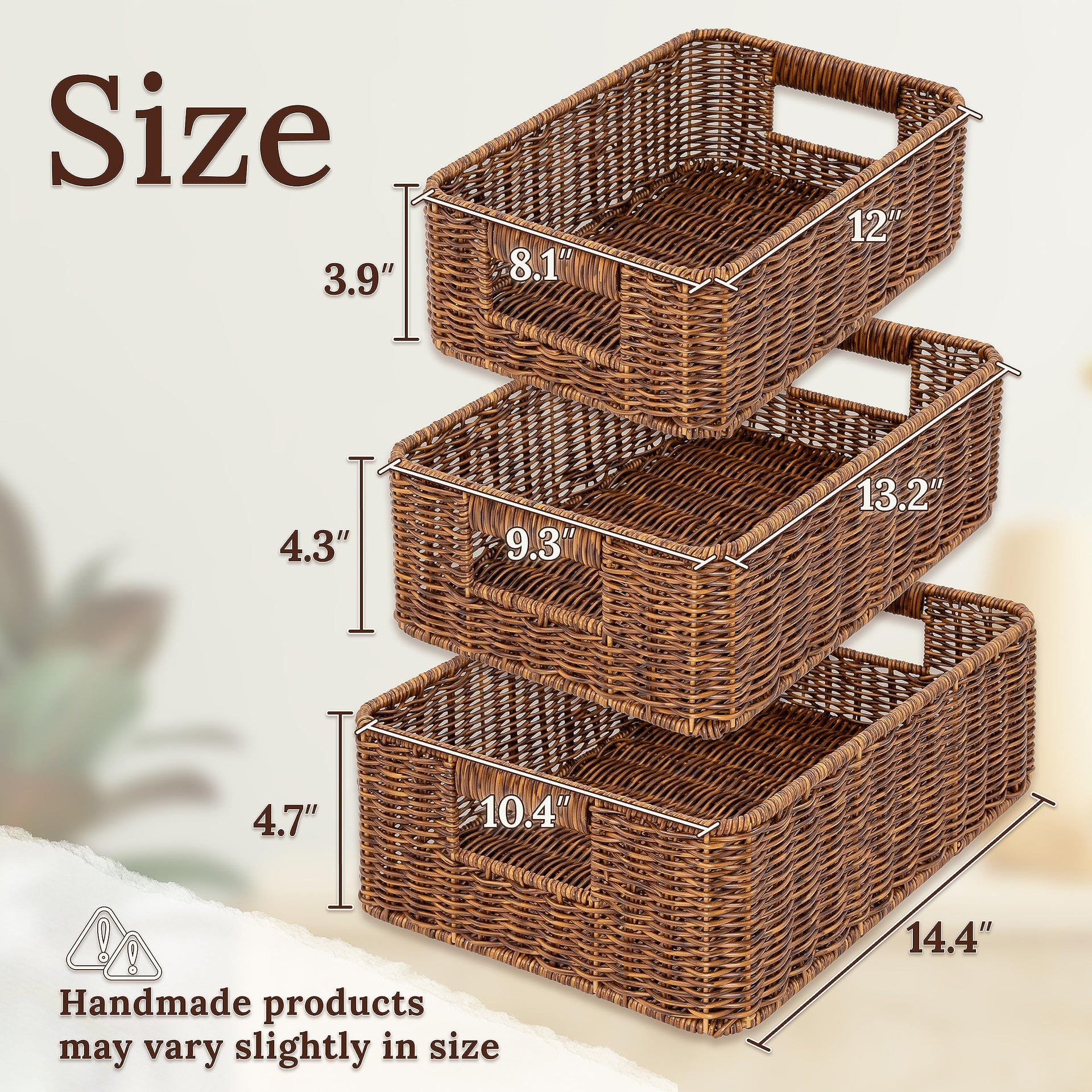 Baskets for Storage (3 Count)