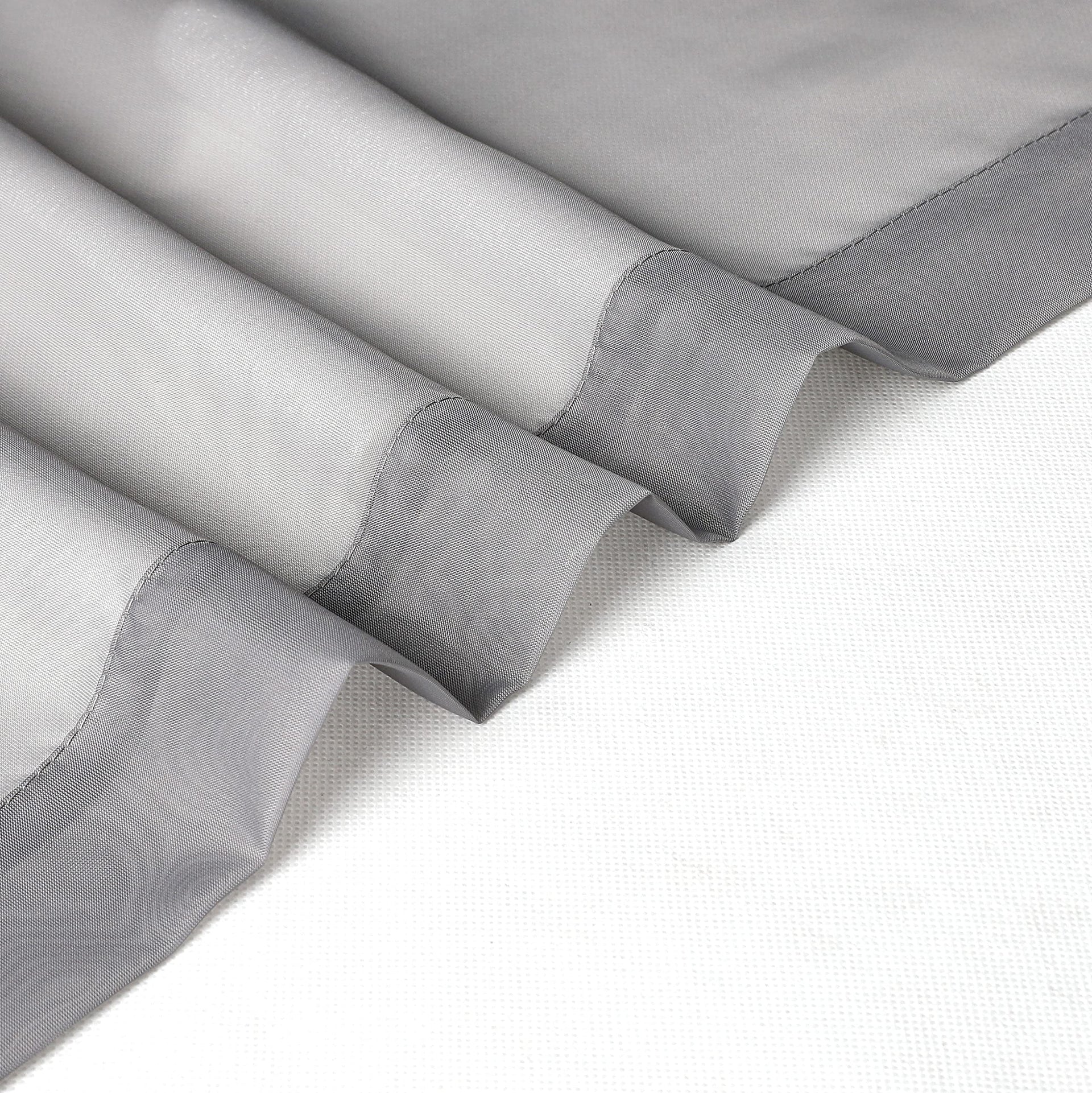 Charcoal Grey Sheer Scarf Valances for Windows 216 Inch Extra Long (2 Count)