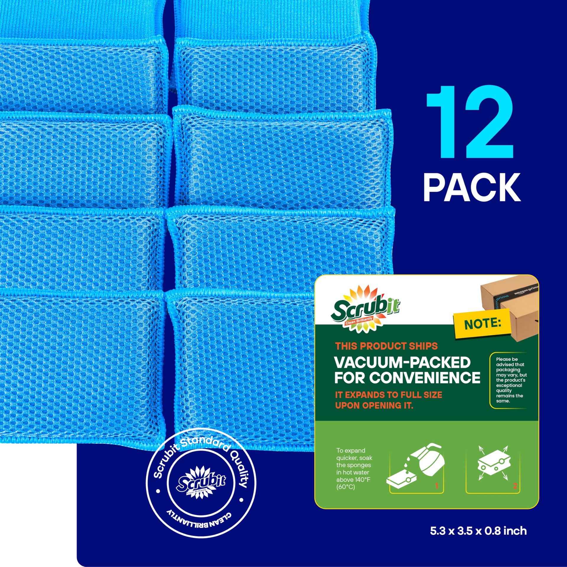 Reusable Sponges for Dishes (12 Count)