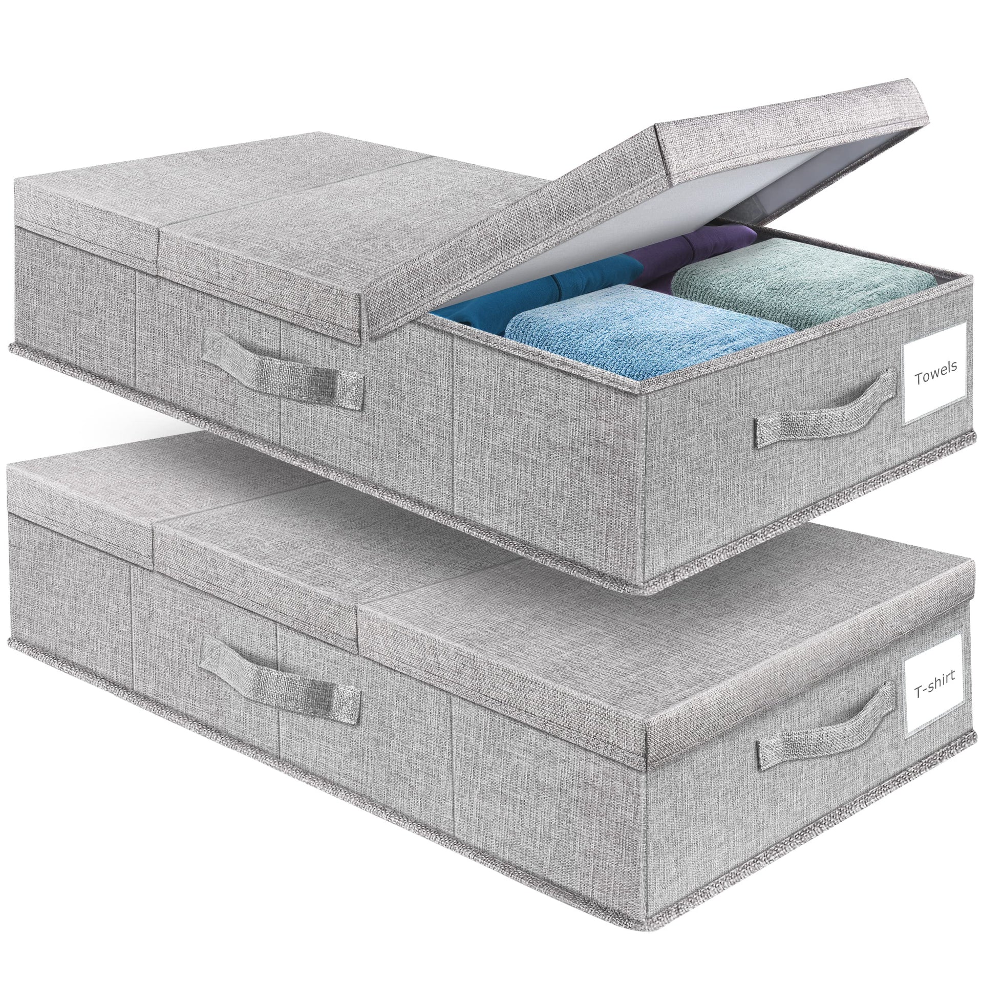 2Pack Large Underbed Storage Containers Bin with Lids