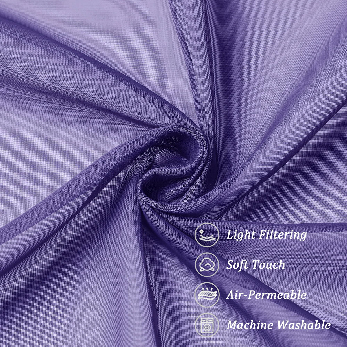 Sheer Curtains 63 Inch Length 2 Panels (2 Count)