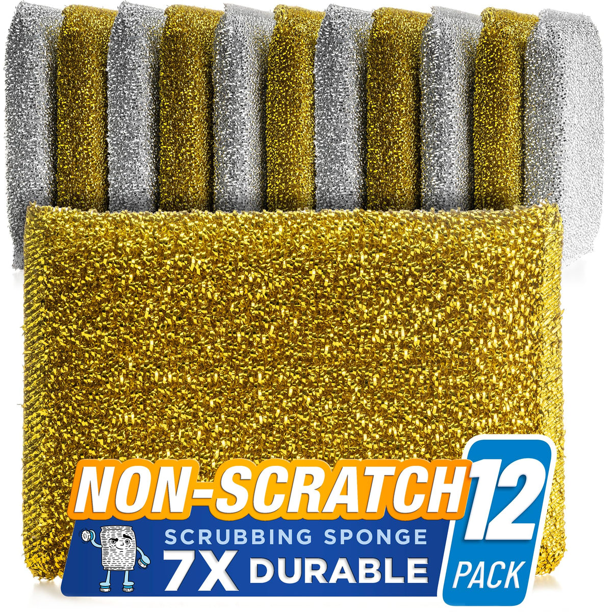 SPONGENATOR Kitchen Sponges for Dishes (12 Count)