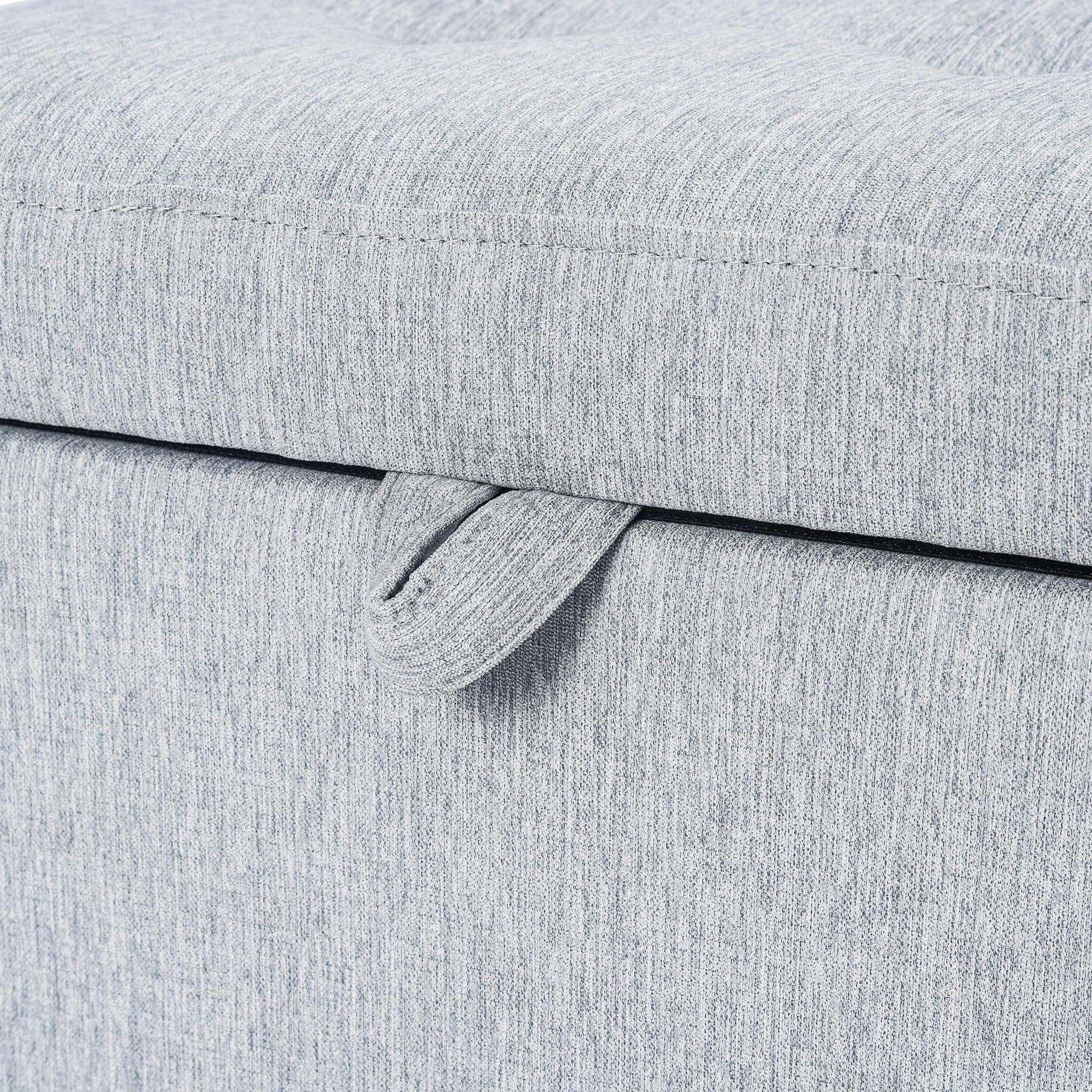 18 inch Linen Storage Ottoman for Living Room & Bedroom