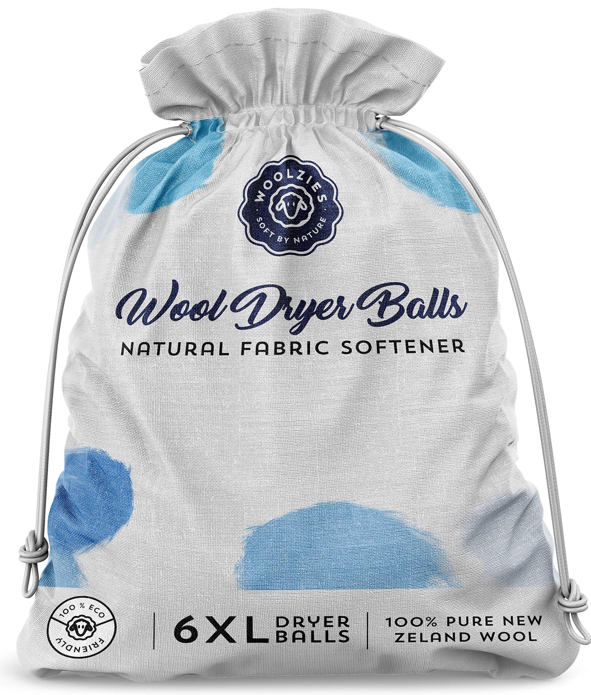 Wool Dryer Balls for use as Natural Fabric Softener (6 Count)