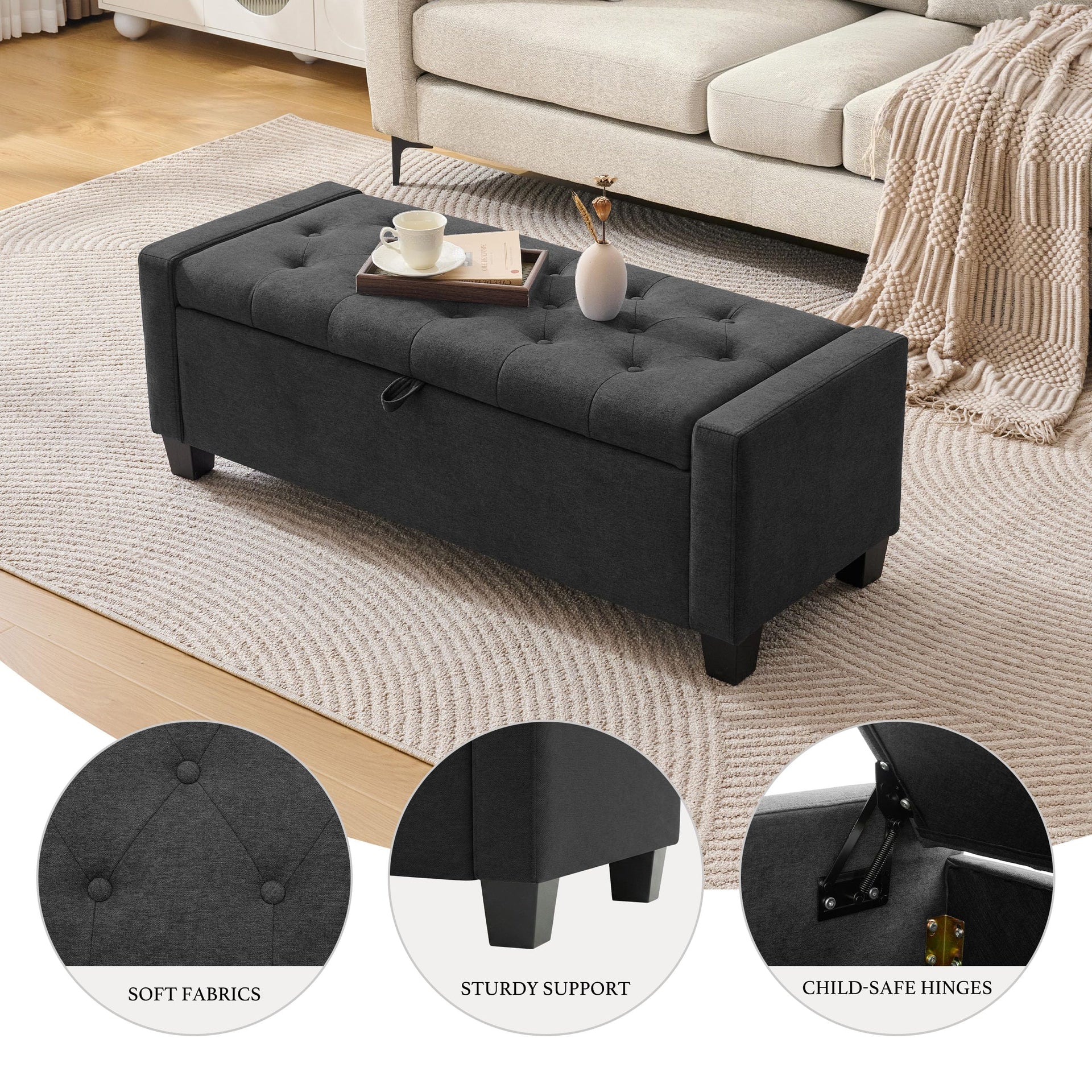43" Ottoman with Storage