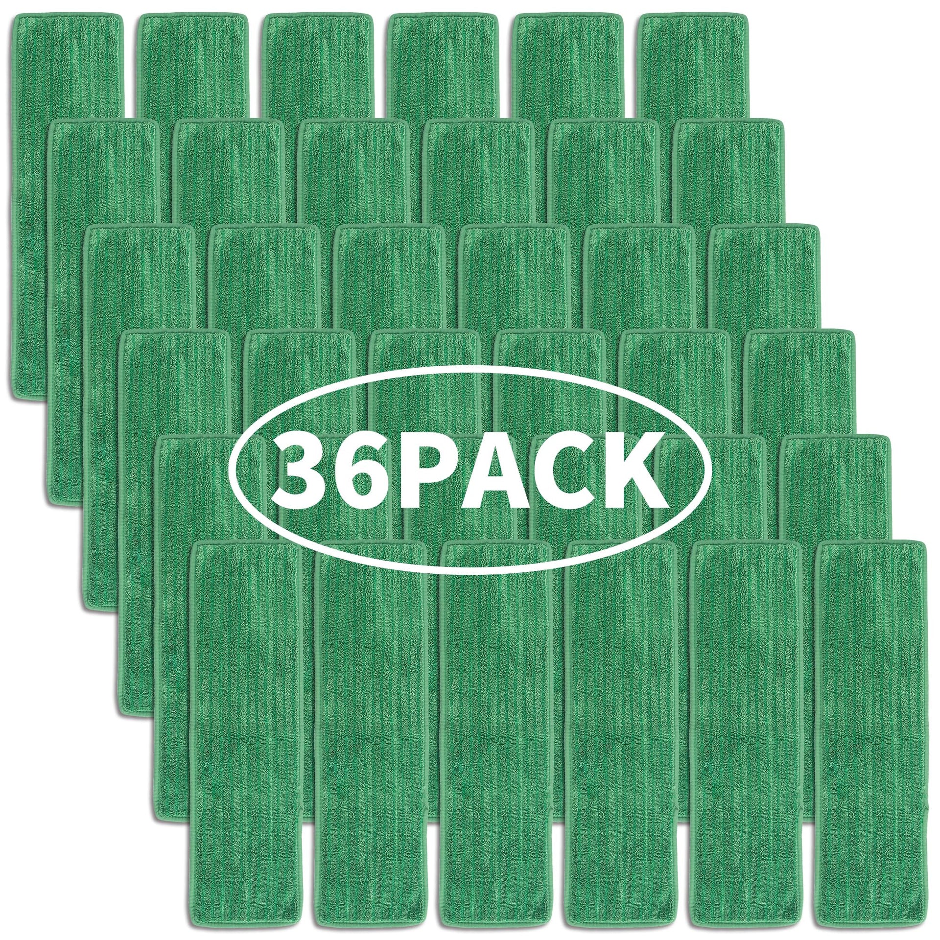 Matthew 18'' 36 Pcs Microfiber Mop Replacement Pads for Wet Dry Multi (36 Count)