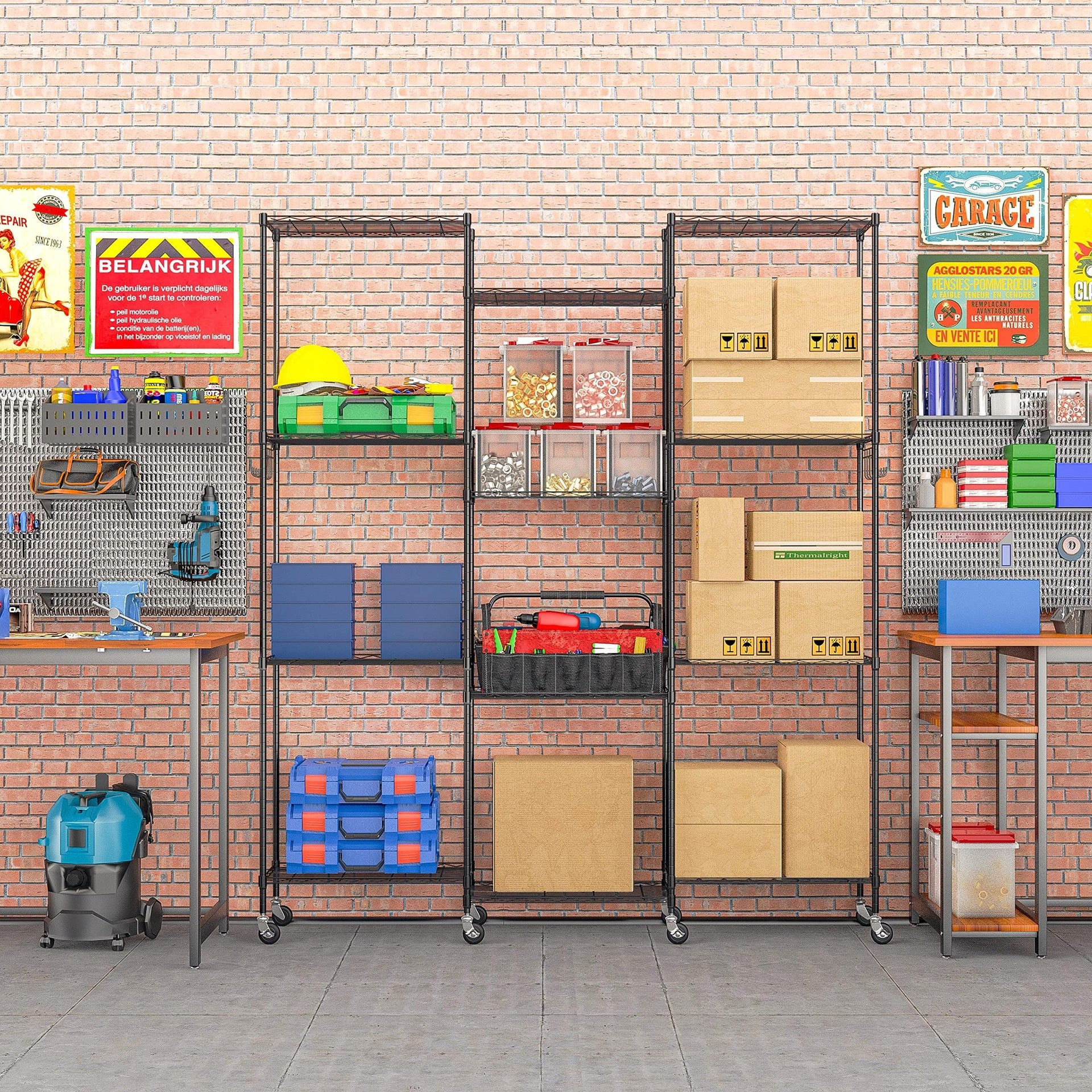 6 Tier Storage Shelf Units (6 Count)