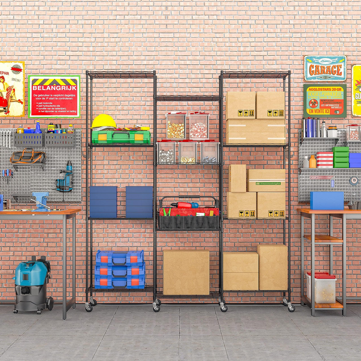 6 Tier Storage Shelf Units (6 Count)