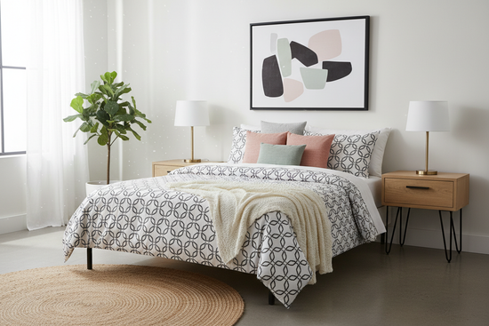 Trendy items that really refreshed my bedroom! The designs are so modern and chic, and they were delivered quickly. Love shopping here!